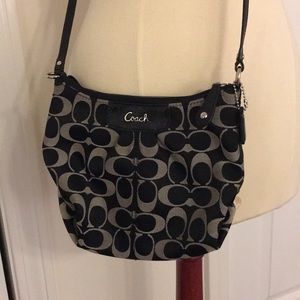 Black signature Coach cross body bag